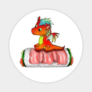 animal sushi dragon roll cartoon Magnet